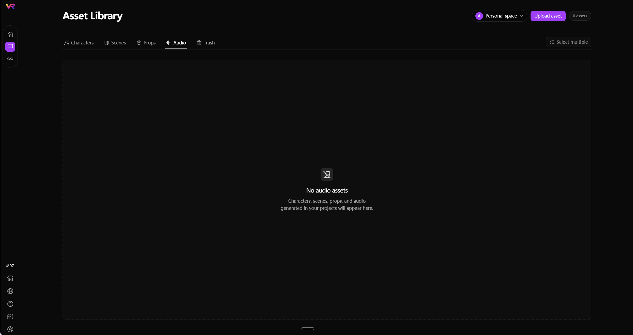 Audio assets