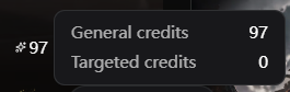 General and targeted Credit balances