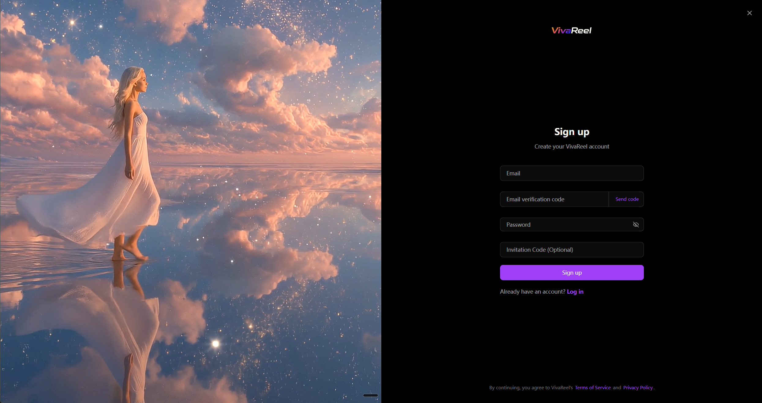 VivaReel sign-up page